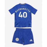 Leicester City Facundo Buonanotte #40 Hemmaställ Barn 2024-25 Korta ärmar (+ Korta byxor)